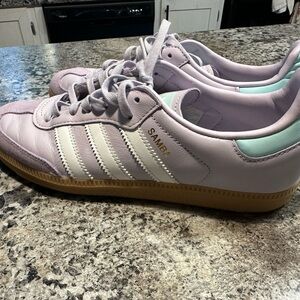 Adidas Samba Pastel Purple and White Shoes